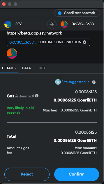 Distribute a validator